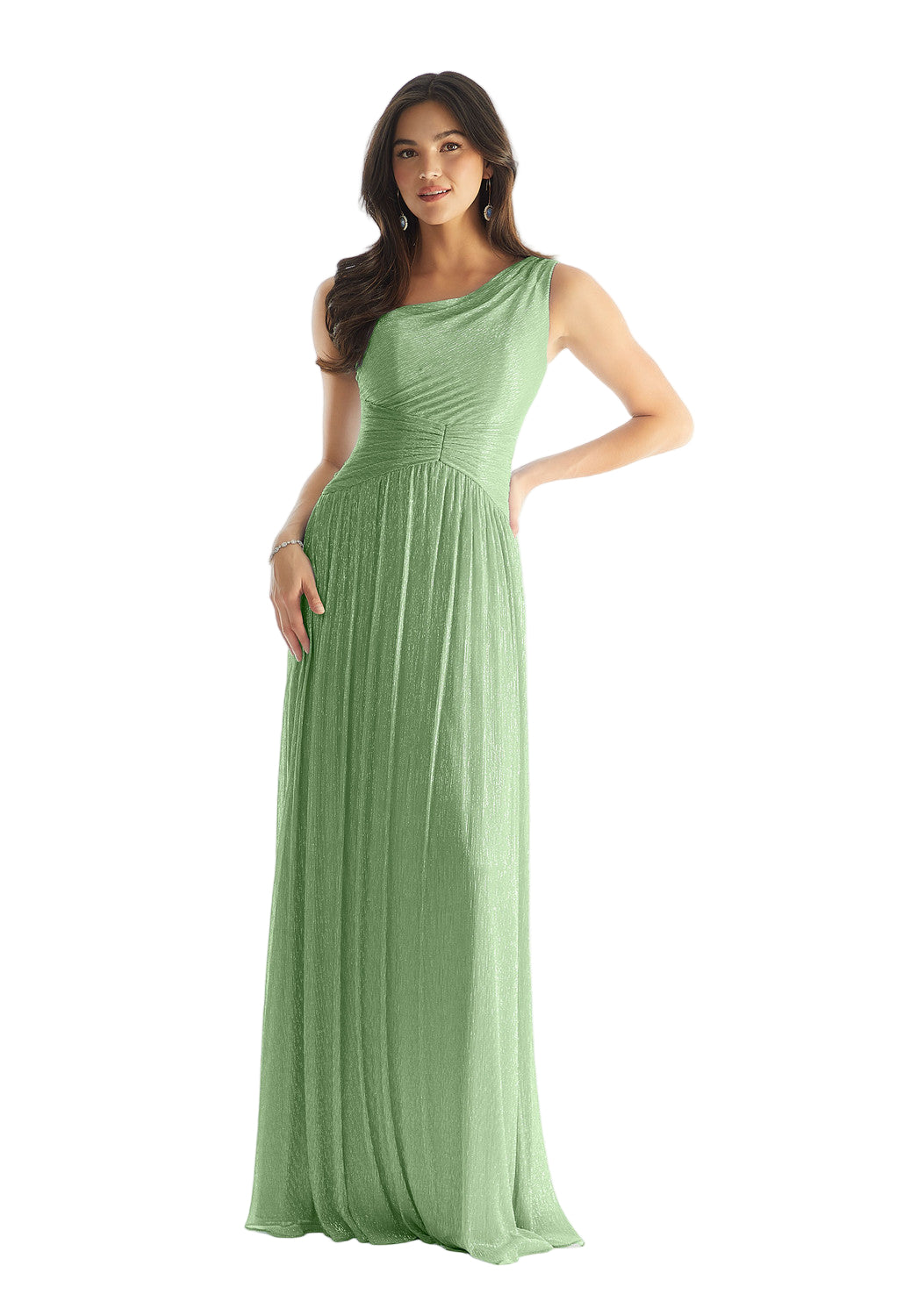 Chiffon Corset Prom Dress with Detachable Sleeves
