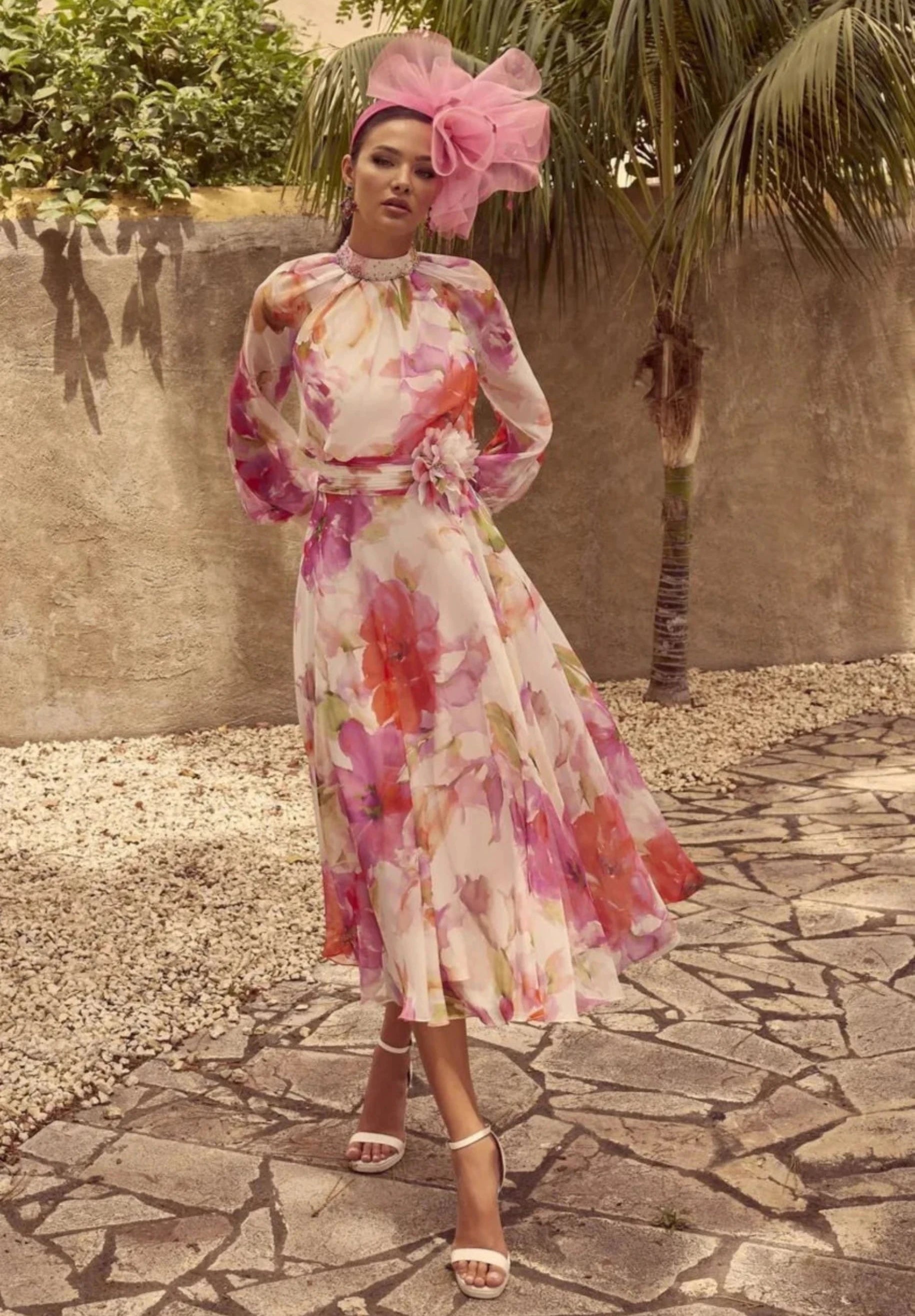 Abito da Cerimonia in Chiffon Eleganza Floreale