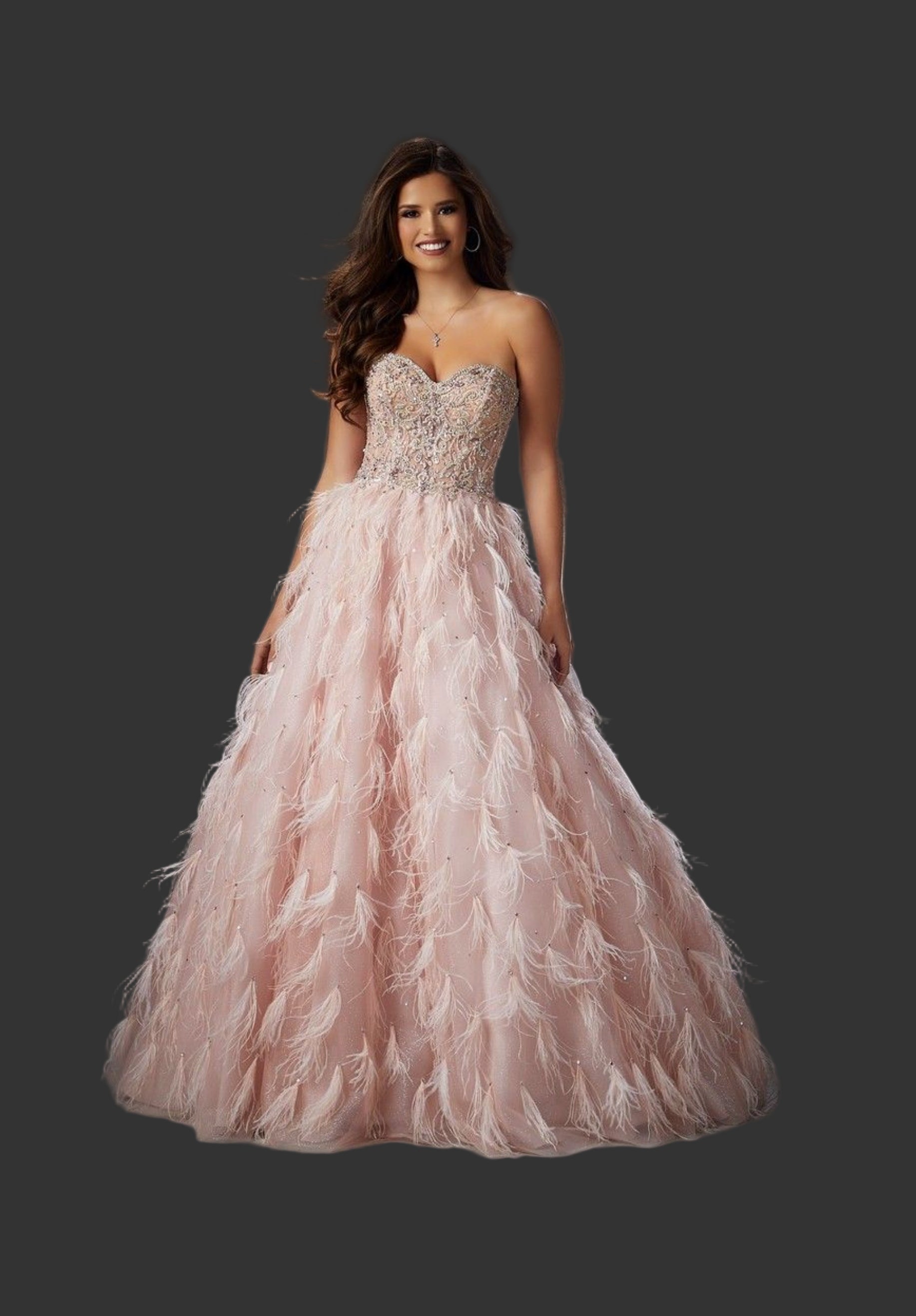Chiffon Corset Prom Dress with Detachable Sleeves