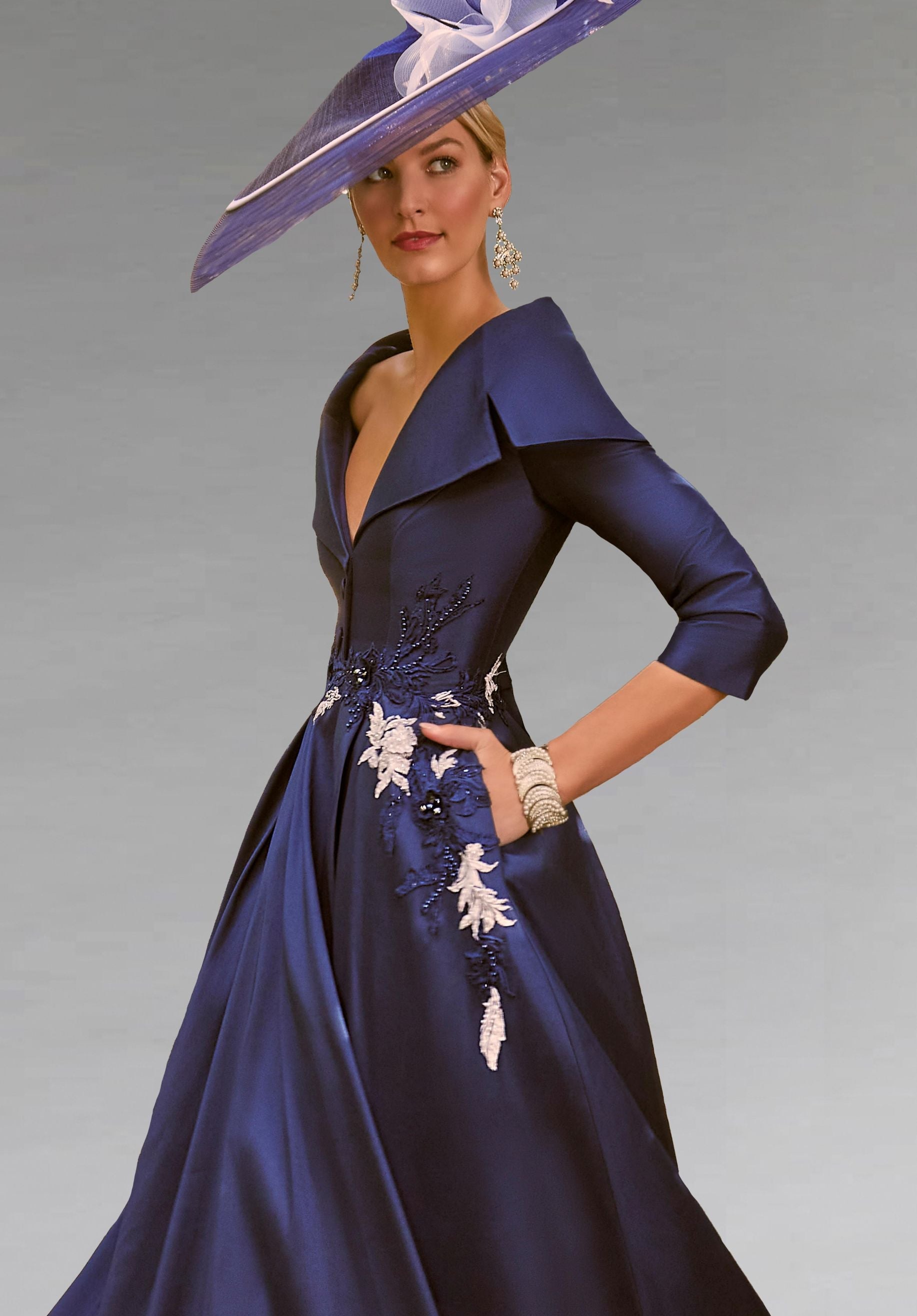 Chiffon Corset Prom Dress with Detachable Sleeves