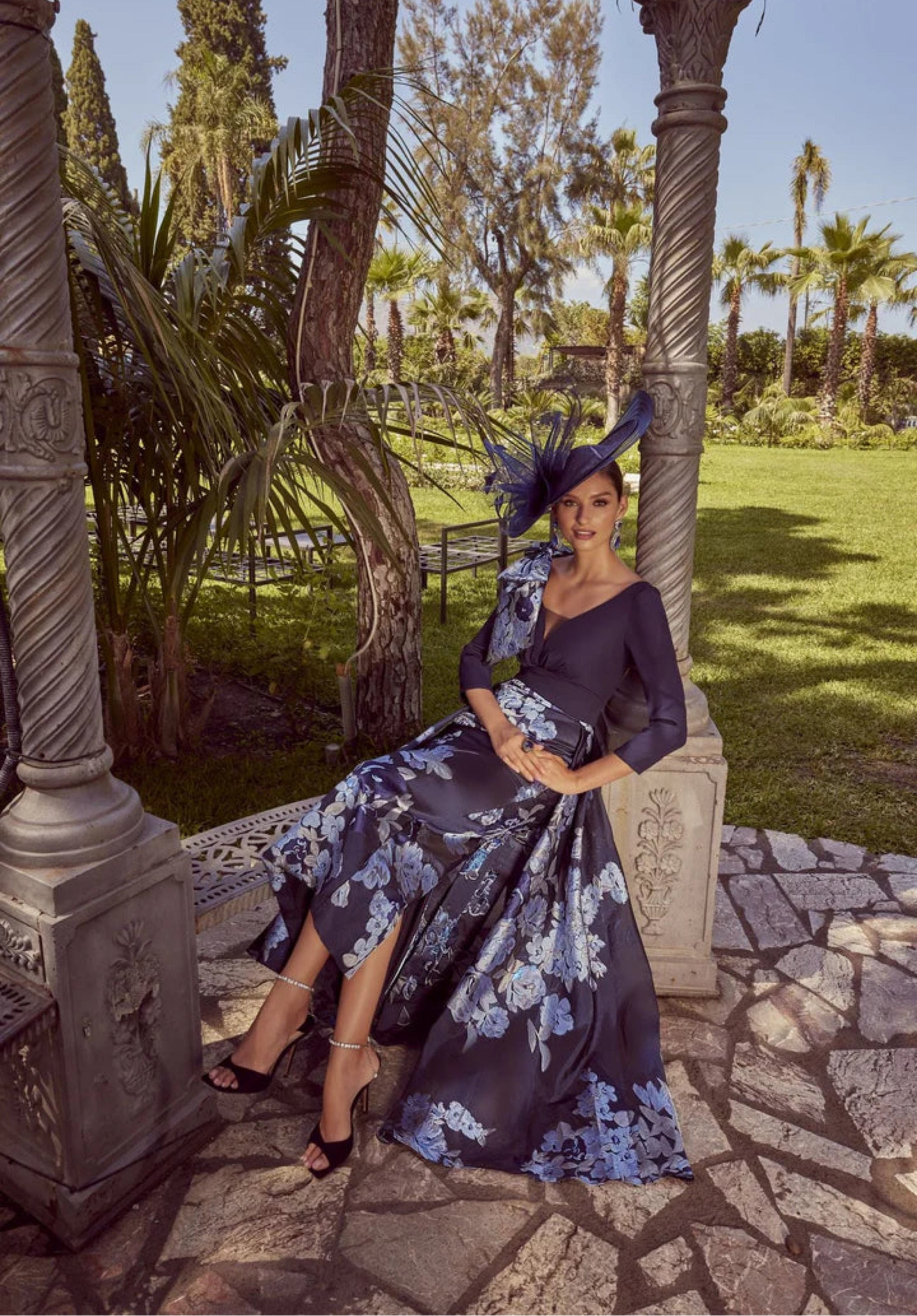 Chiffon Corset Prom Dress with Detachable Sleeves