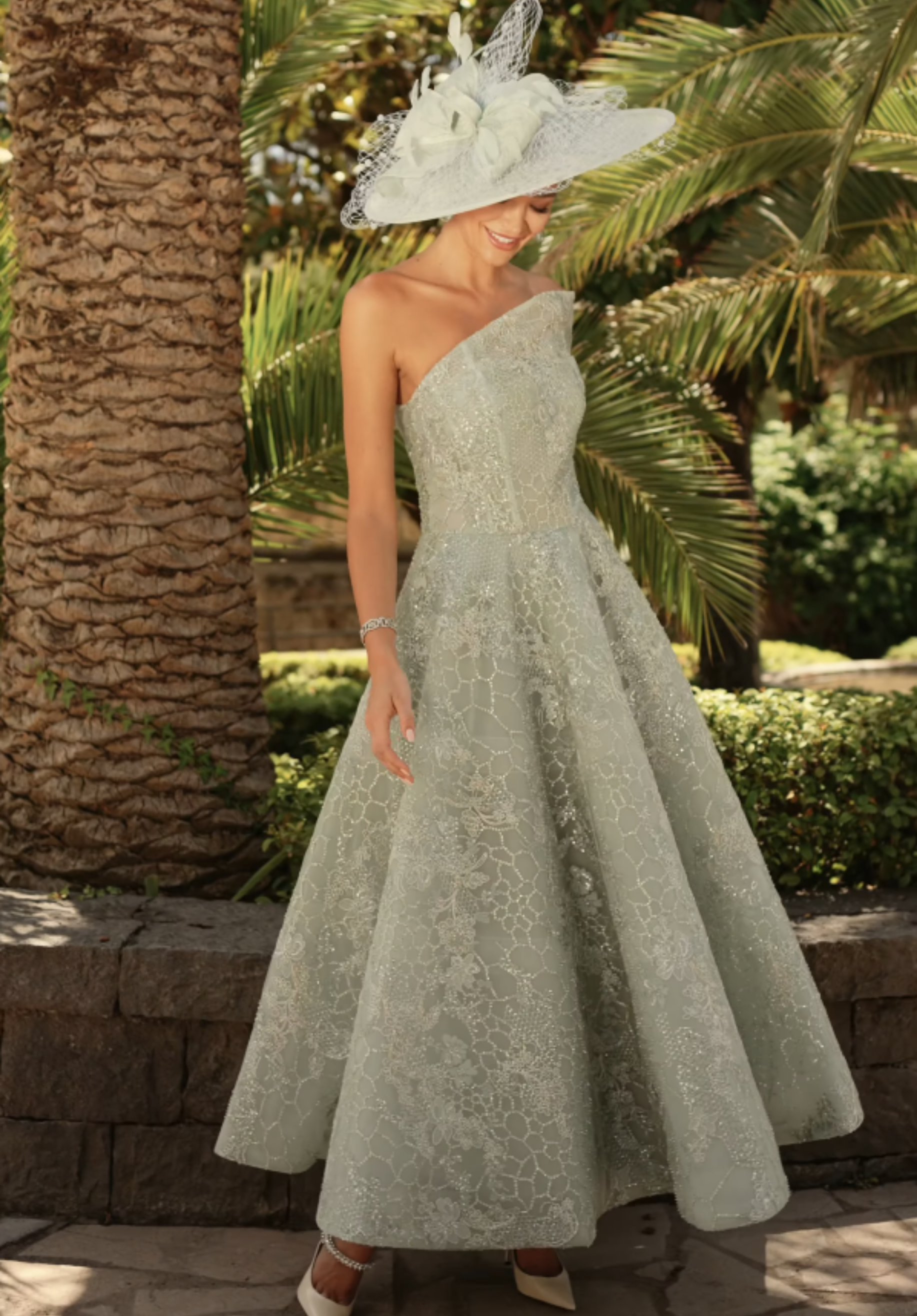 Chiffon Corset Prom Dress with Detachable Sleeves