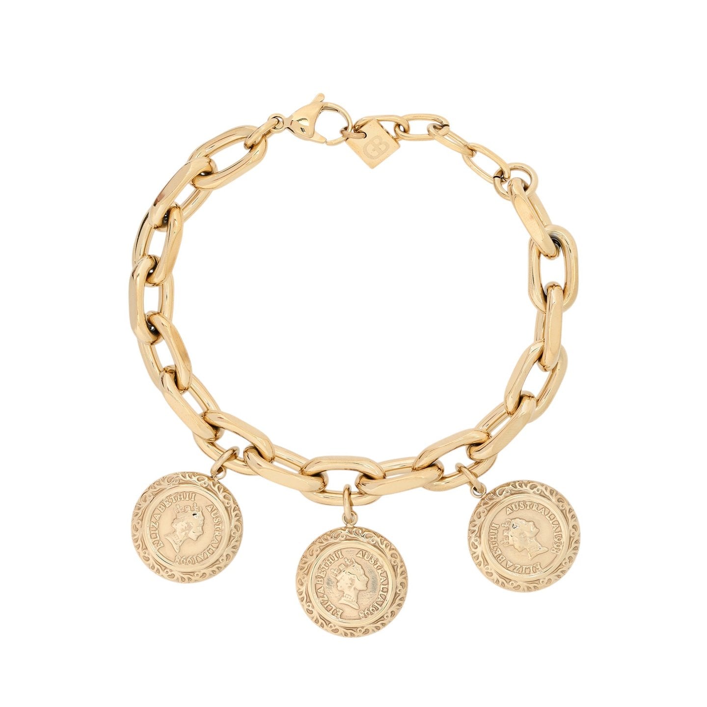 Bracciale Glamour catena spessa e pendenti