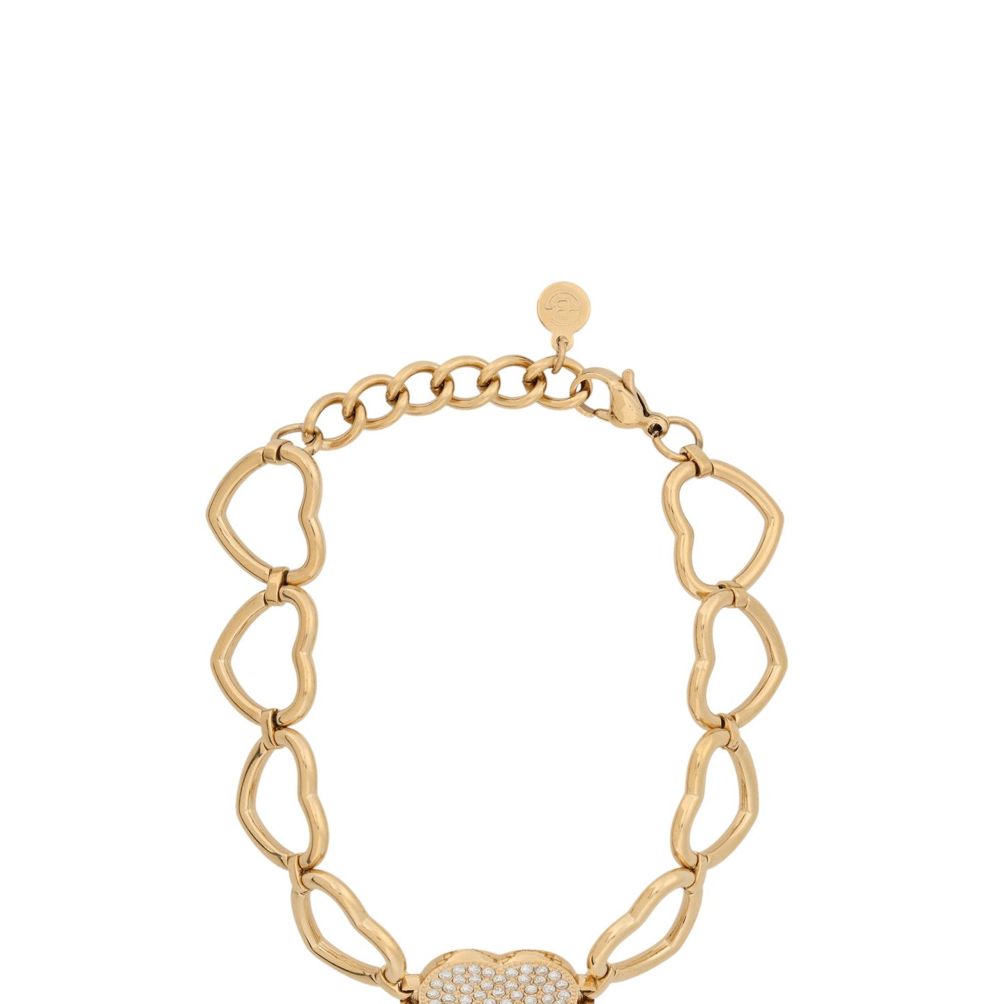 Bracciale Glamour in acciaio a forma di cuore