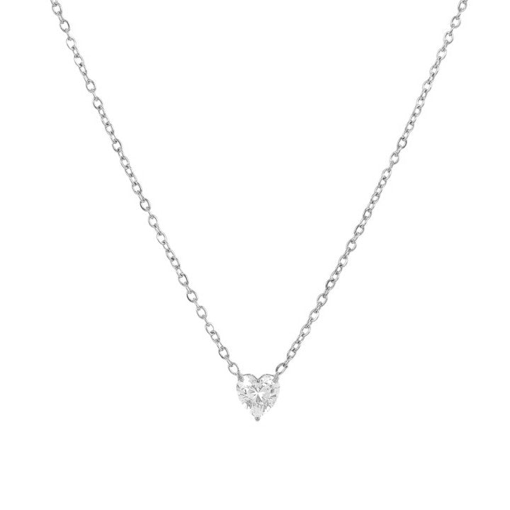 Collana Delicate con cuore mini 6mm- Acciaio Inossidabile