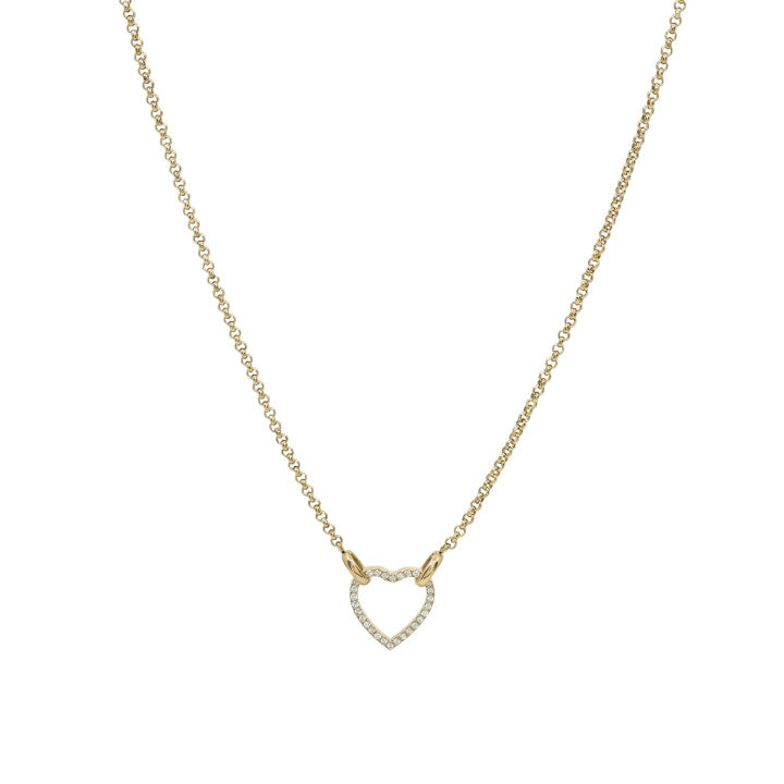 Collana Delicate Cuore e zirconi - Acciaio Inossidabile