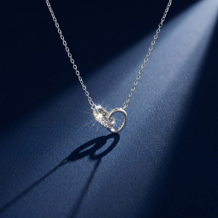 Collana Luxury con cerchi intrecciati - s925
