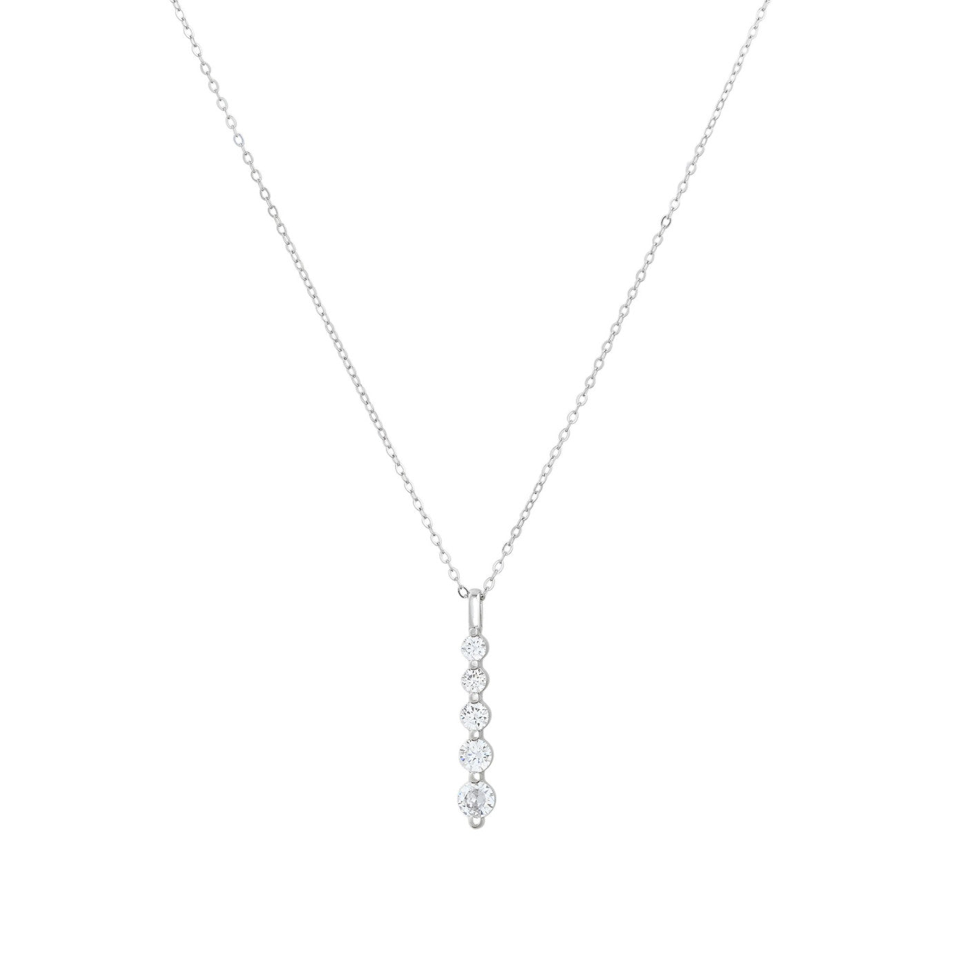 Collana Luxury con cinque brillanti - s925