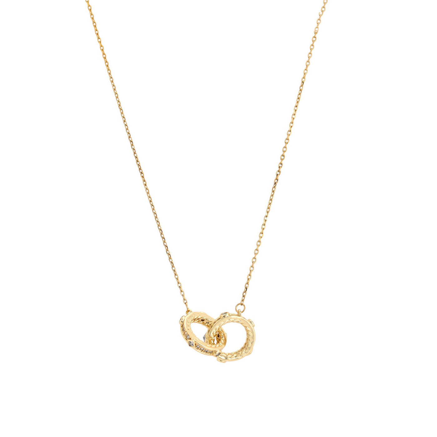 Collana semi preziose cerchi - Placcato in oro