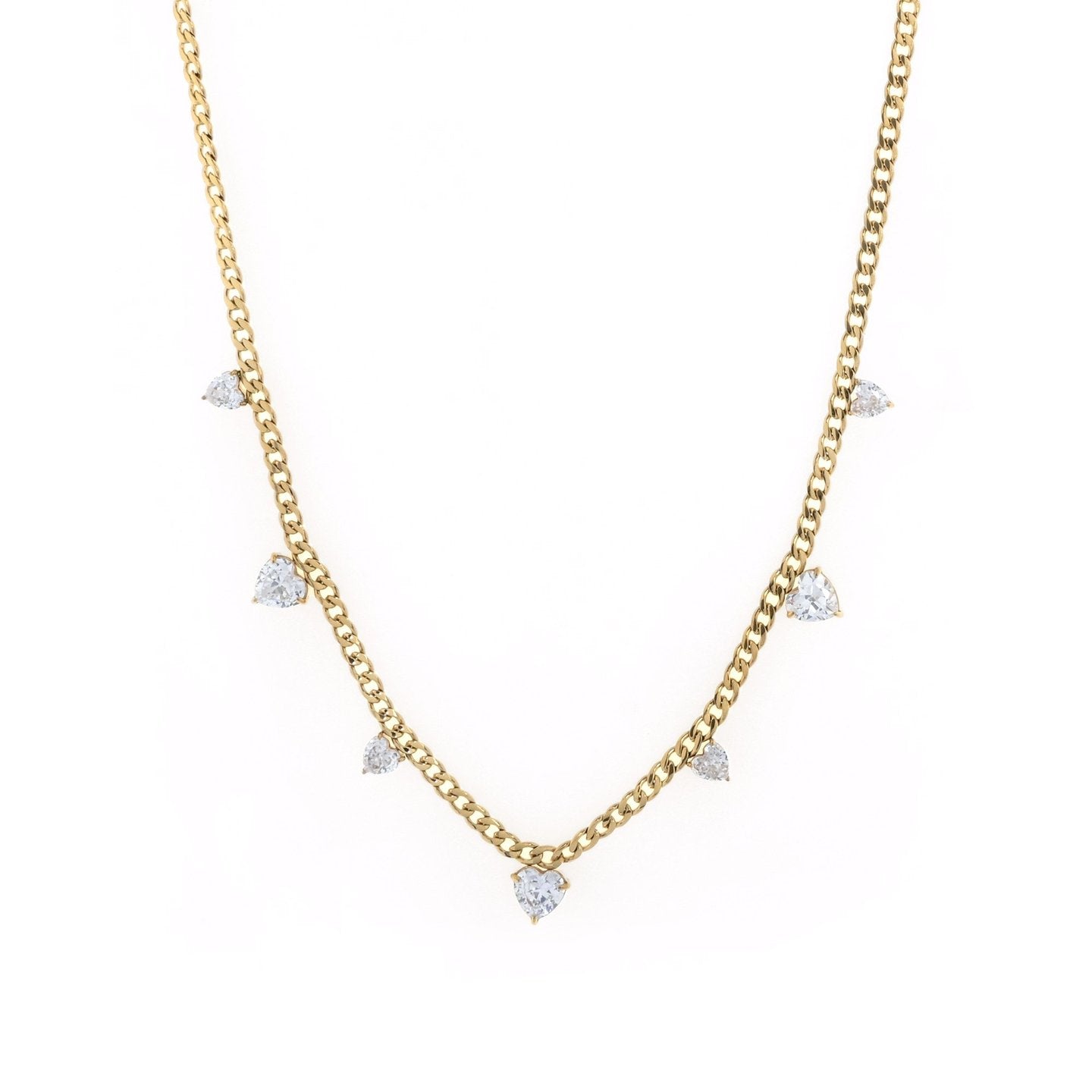 Collana cuore in acciaio lucido