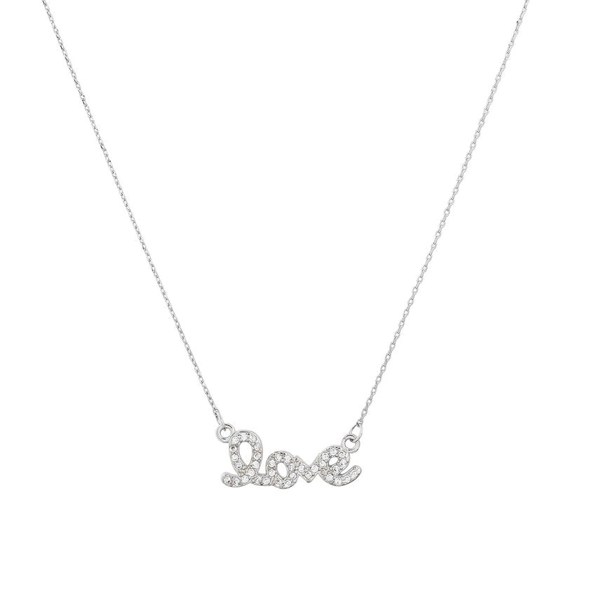 Collana Luxury con la parola love - s925