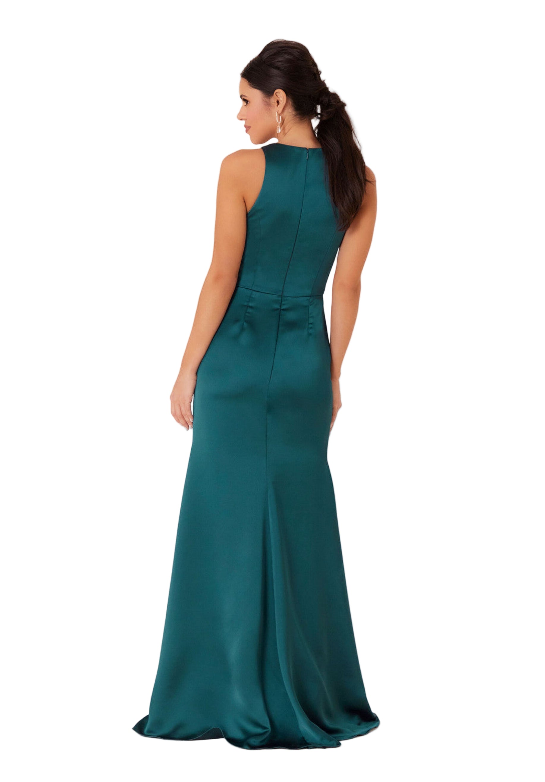 Chiffon Corset Prom Dress with Detachable Sleeves