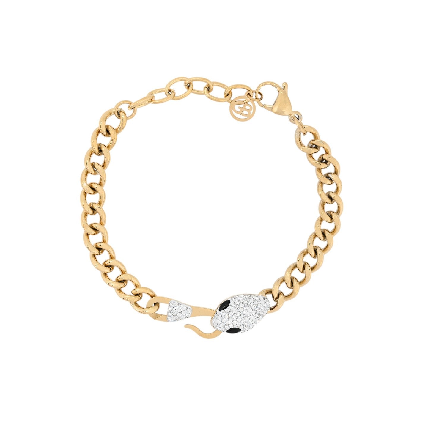 Bracciale in acciaio con serpente