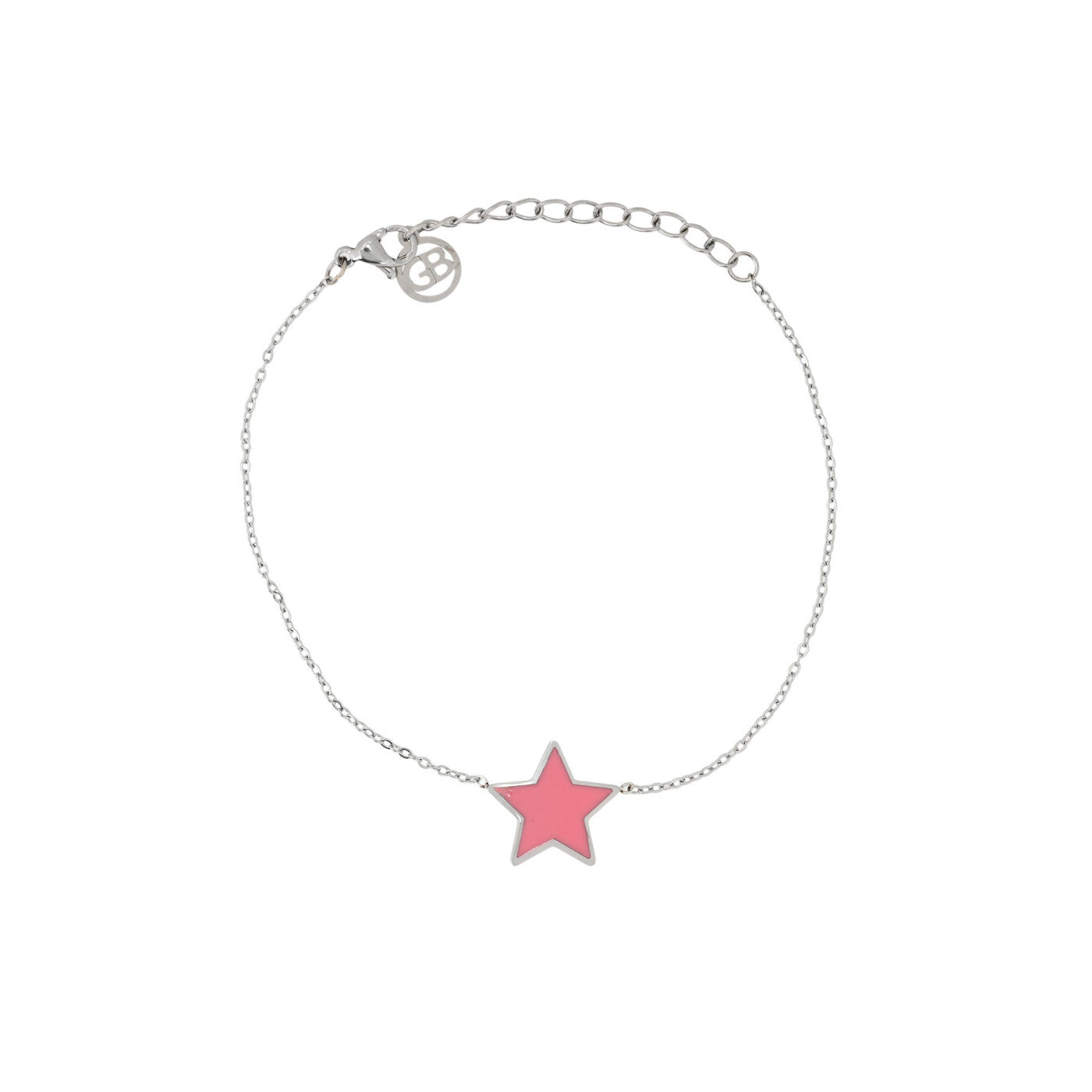 Bracciale in acciaio stella rosa
