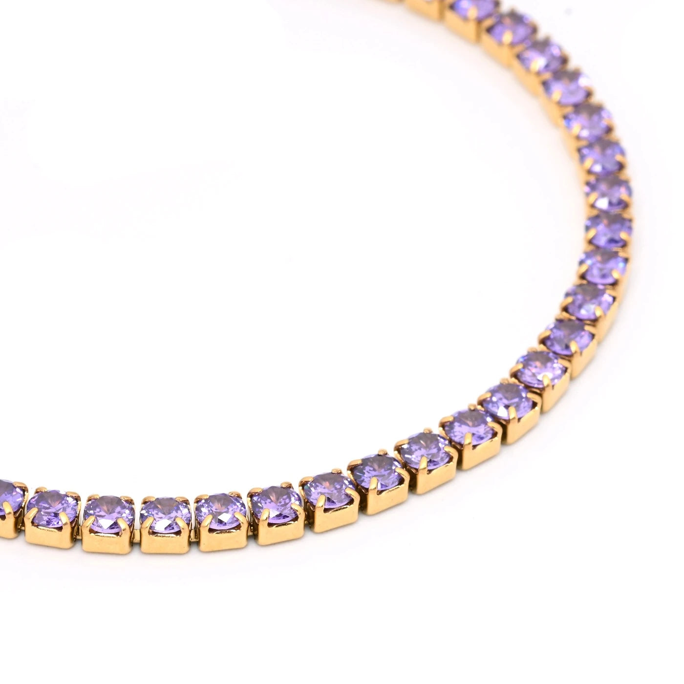 Bracciale in acciaio inox e zirconi rivière