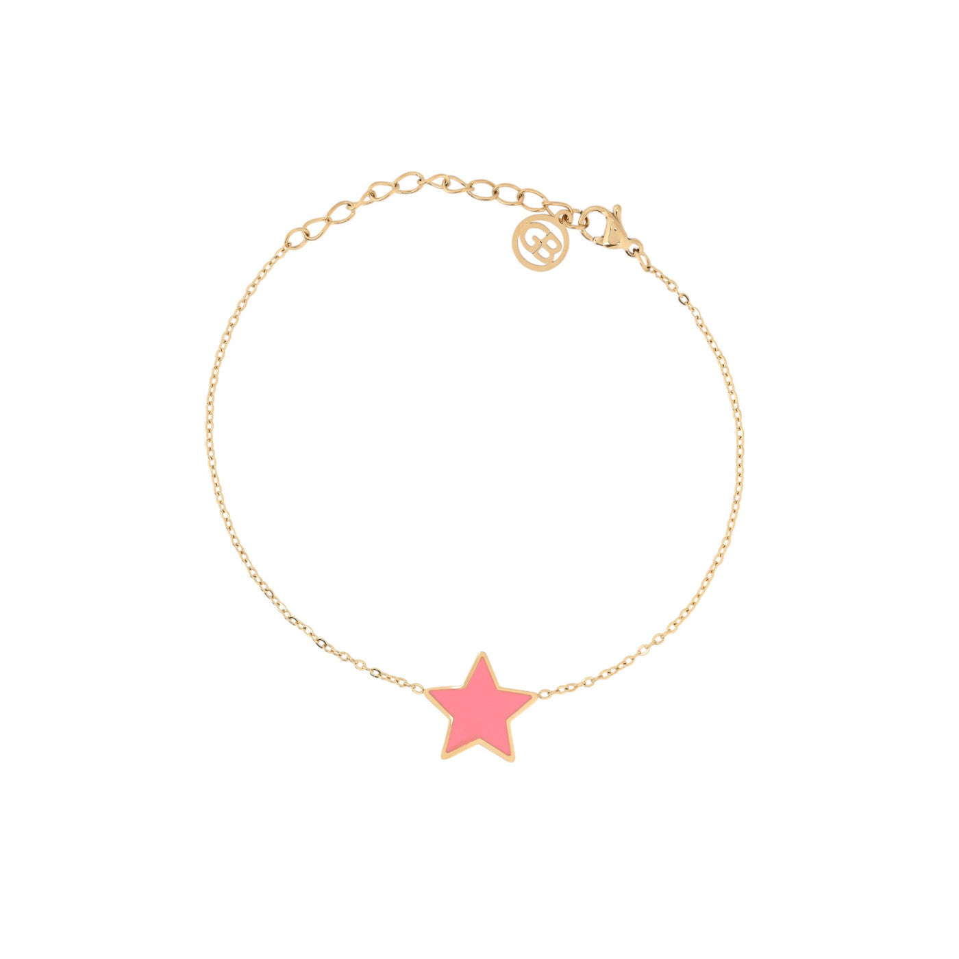Bracciale in acciaio stella rosa