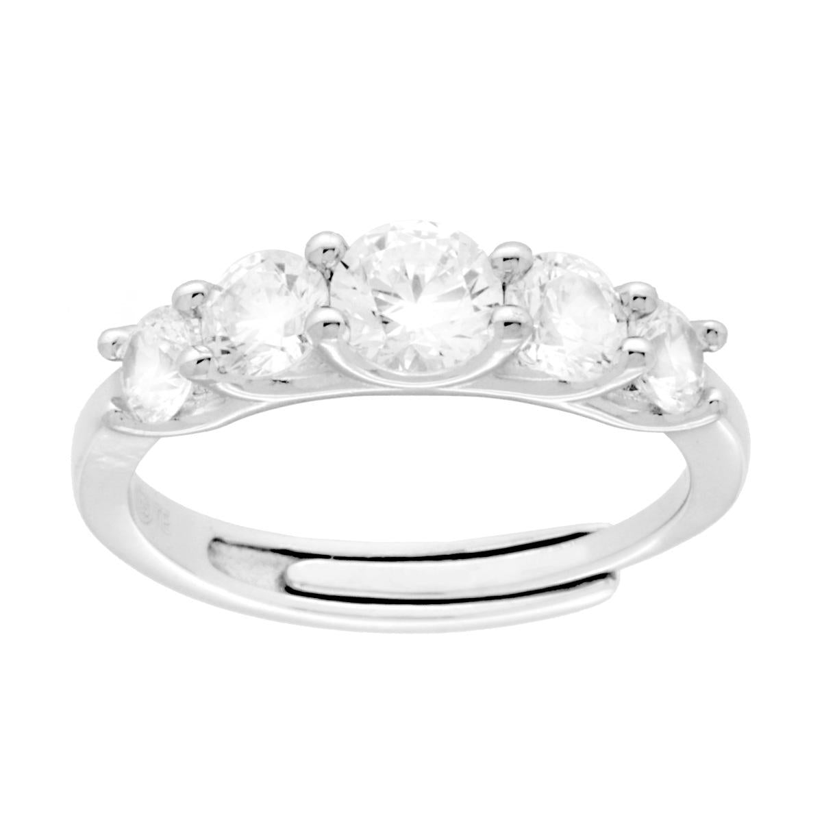 Anello Veretta con Cubic Zirconia - Argento 925