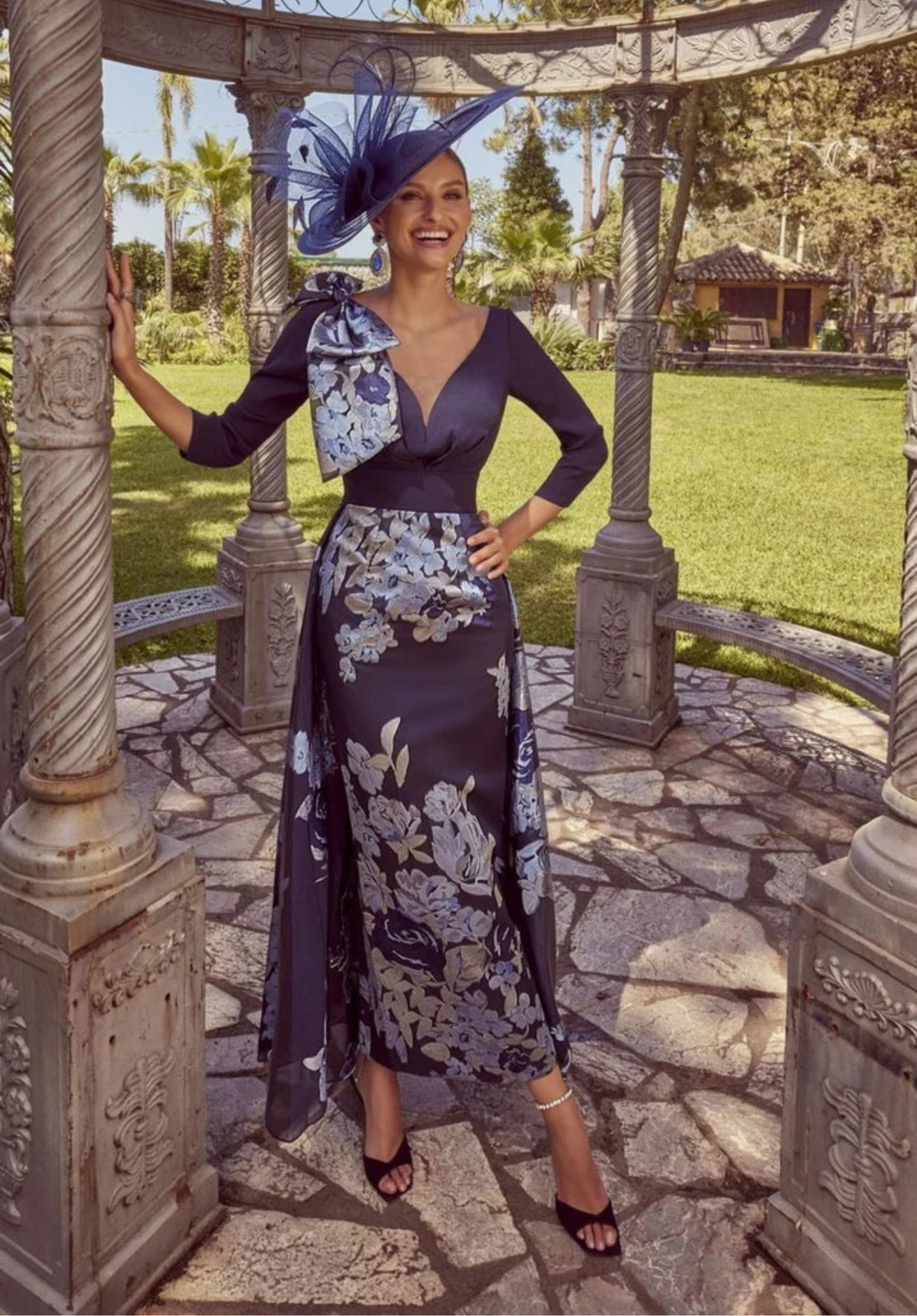 Chiffon Corset Prom Dress with Detachable Sleeves