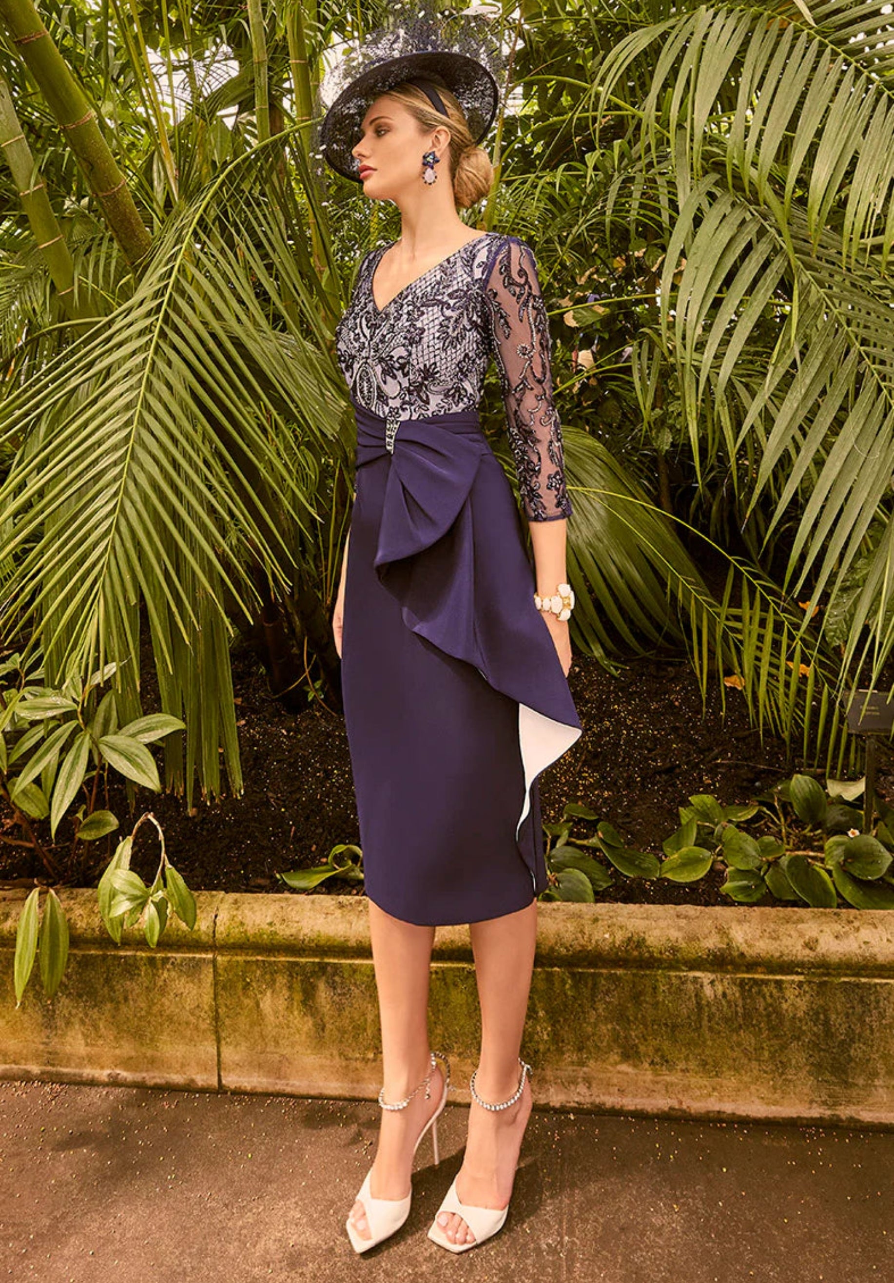 Chiffon Corset Prom Dress with Detachable Sleeves