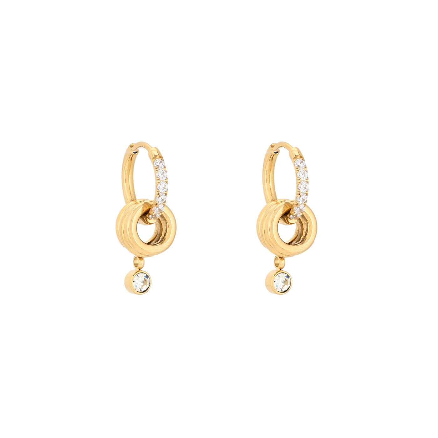 Orecchini a cerchio Glamour con pendenti