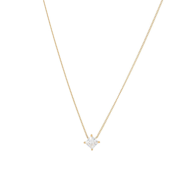 Collana Delicate Punto Luce Quadrato - Acciaio Inossidabile
