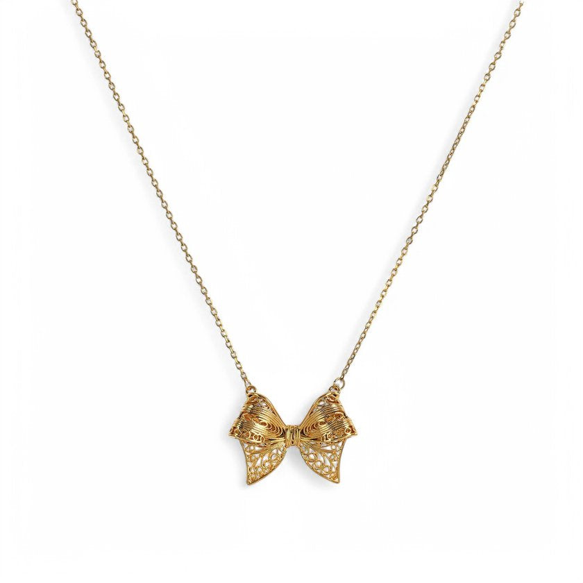 Collana Encantos fiocco piccolo -placcata in oro