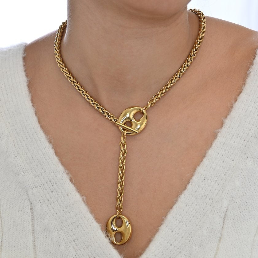 Collana chicco di caffè pendente - Acciaio Inossidabile