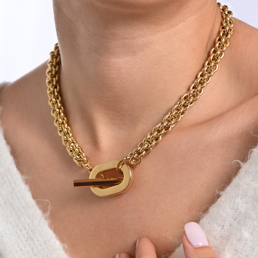 Collana con chiusura incrociata - Acciaio Inossidabile