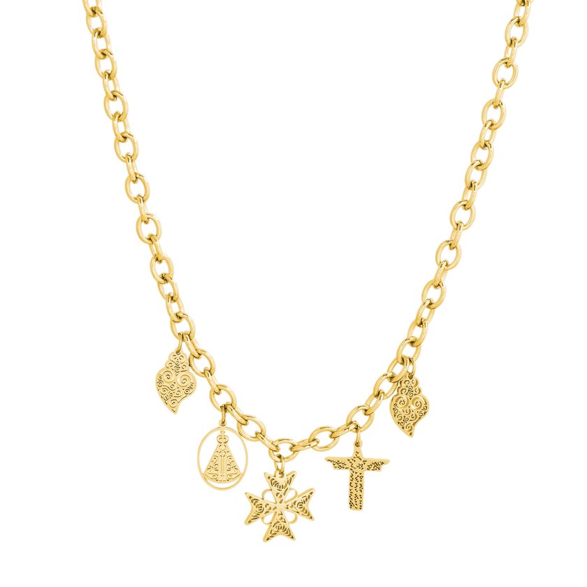 Collana con ciondoli - Acciaio Inossidabile