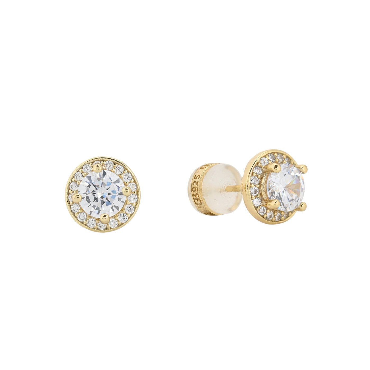 Orecchini Luxury rotondi con zirconi - S925