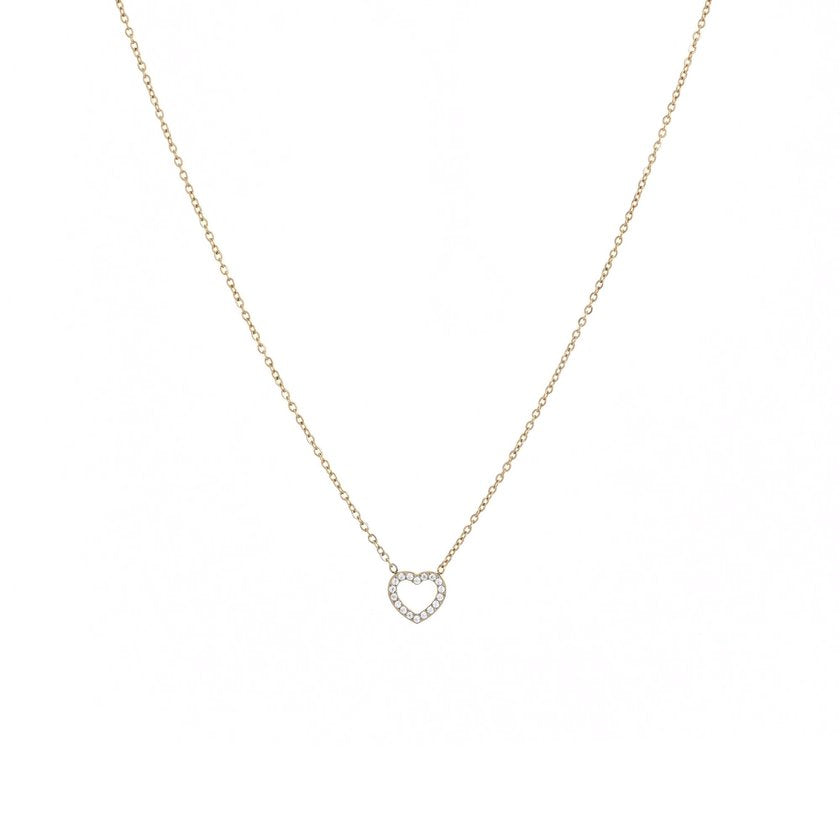 Collana in acciaio con zirconi - Acciaio Inossidabile