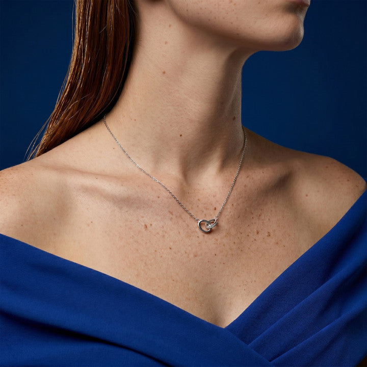 Collana Luxury con cerchi intrecciati - s925
