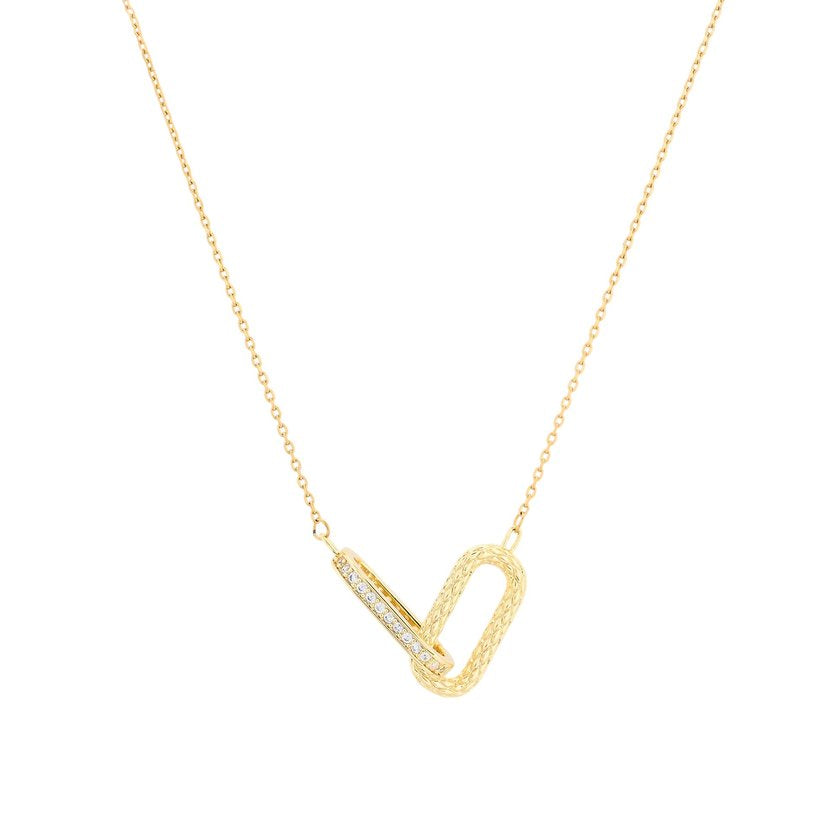 Collana semi preziose links intrecciate Amàr -placcatura in oro