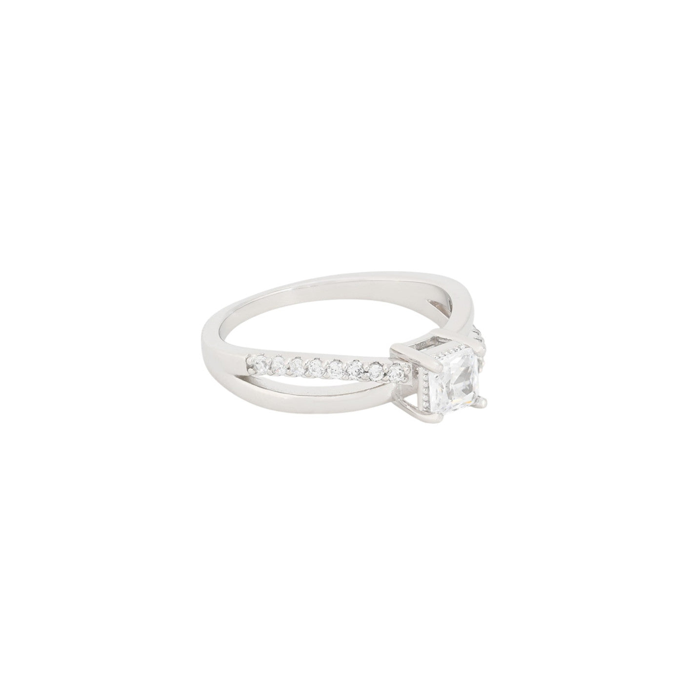 Anello BeLove solitario con zirconi - Placcato in oro