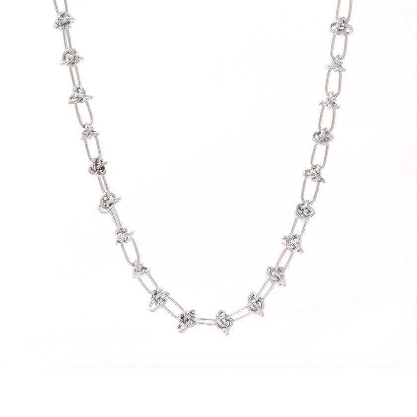 Collana link con nodo - Acciaio Inossidabile